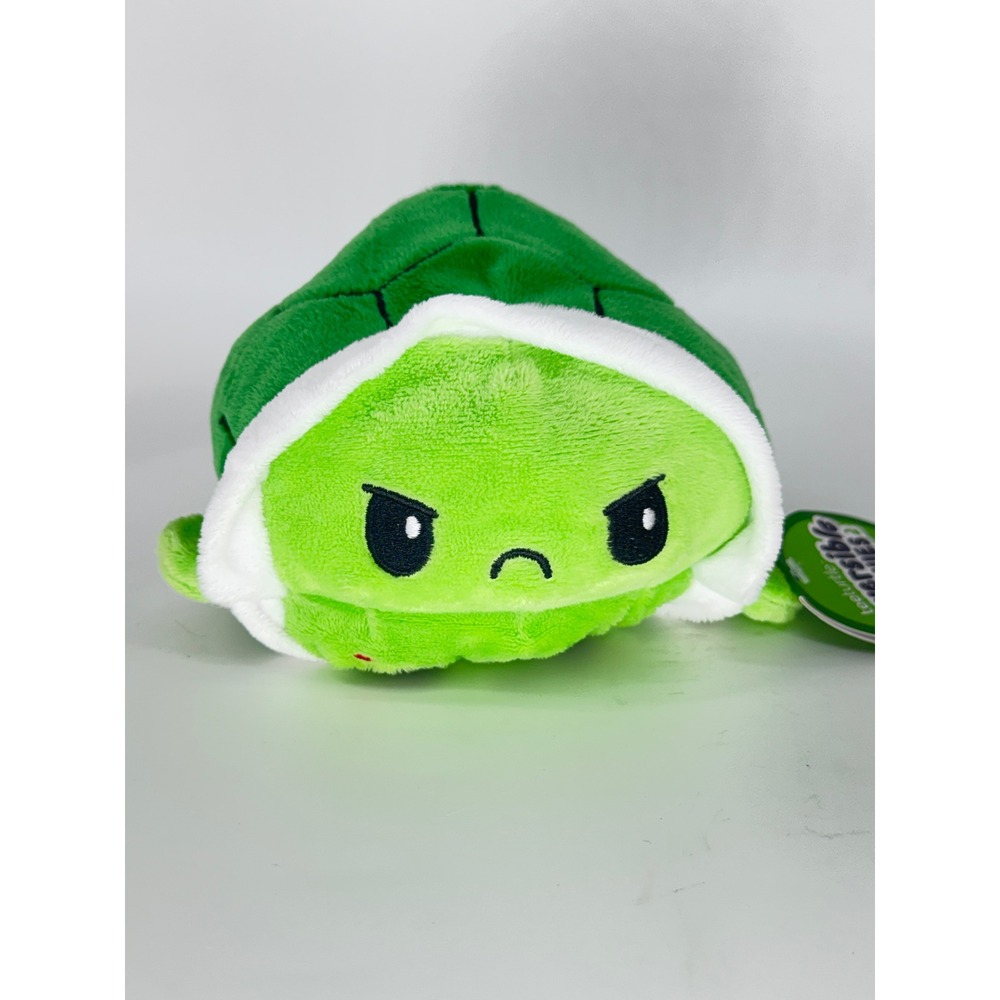 TeeTurtle Reversible Turtle Plush Green Happy Angry Flip Stuffed Animal
